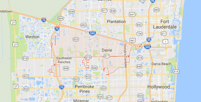 Davie, FL Map