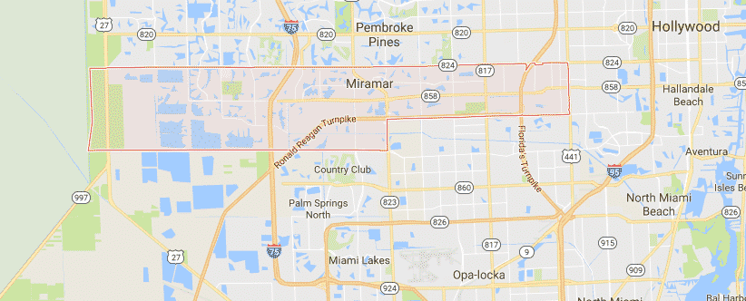 Miramar, FL Map