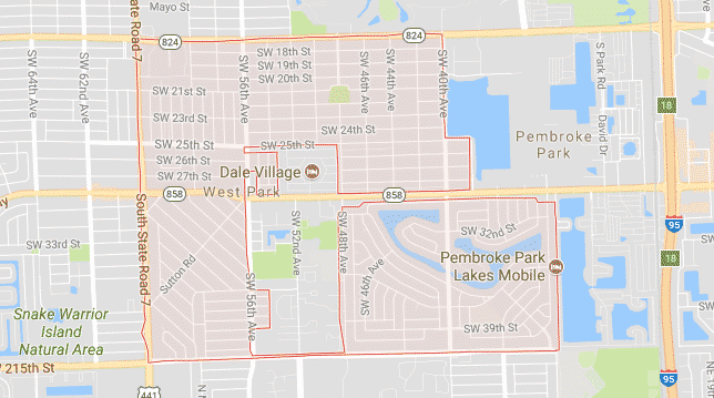 West Park, FL Map
